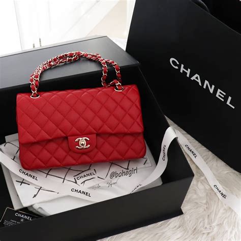 chanel bag caviar red|Flap Bags .